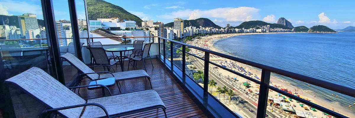New Year in Rio de Janeiro, Copacabana. Penthouse ID 702 with view to firework